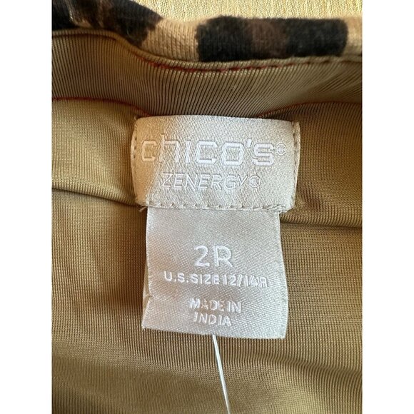 NEW Chico's Zenergy So Slimming Leopard Animal Print Legging Pant Size 2 (12/14) - Picture 7 of 11